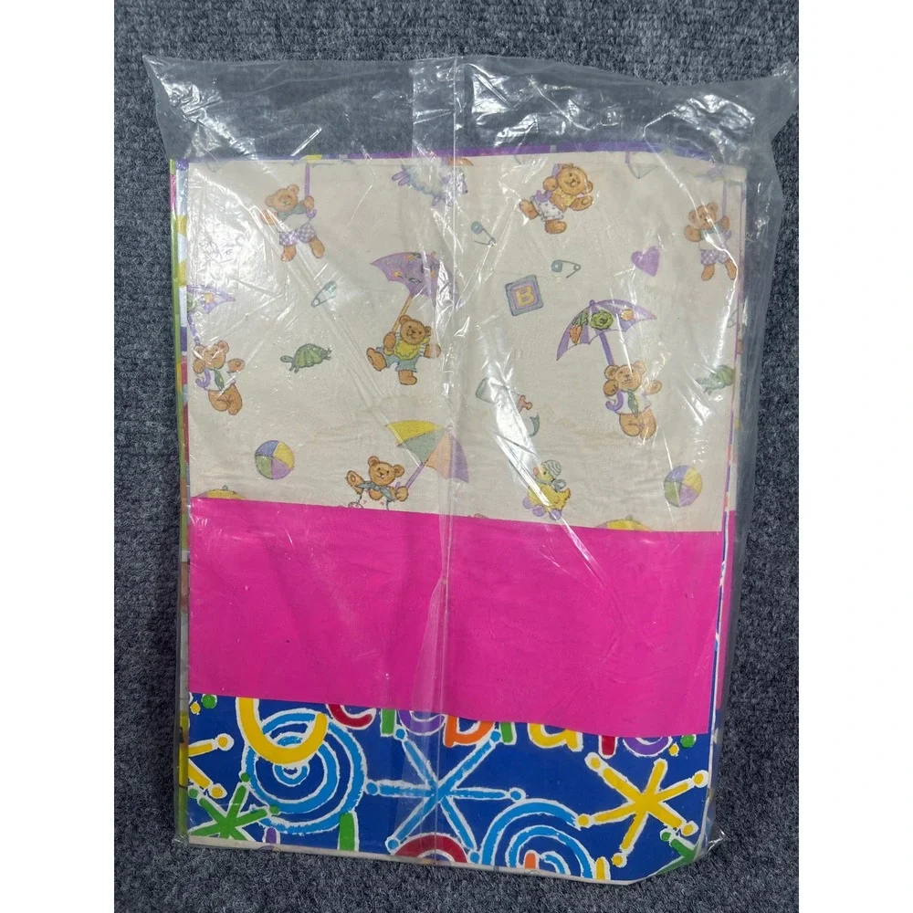 Vintage American Greetings The Finishing Touch Gift Wrap 50 Sq Ft‎ Multi Pattern